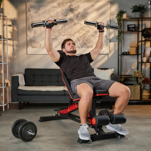 Zestaw hantli żeliwnych, gryfy