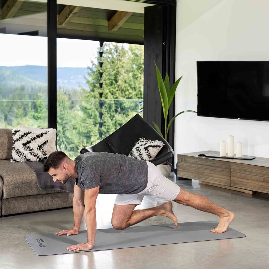 Mata fitness TPE 0,6 cm szara