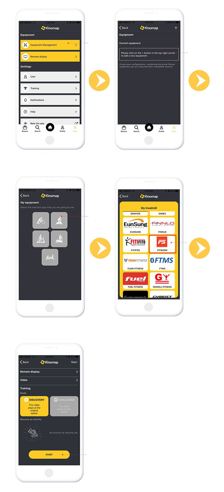 Instalace aplikace Kinomap