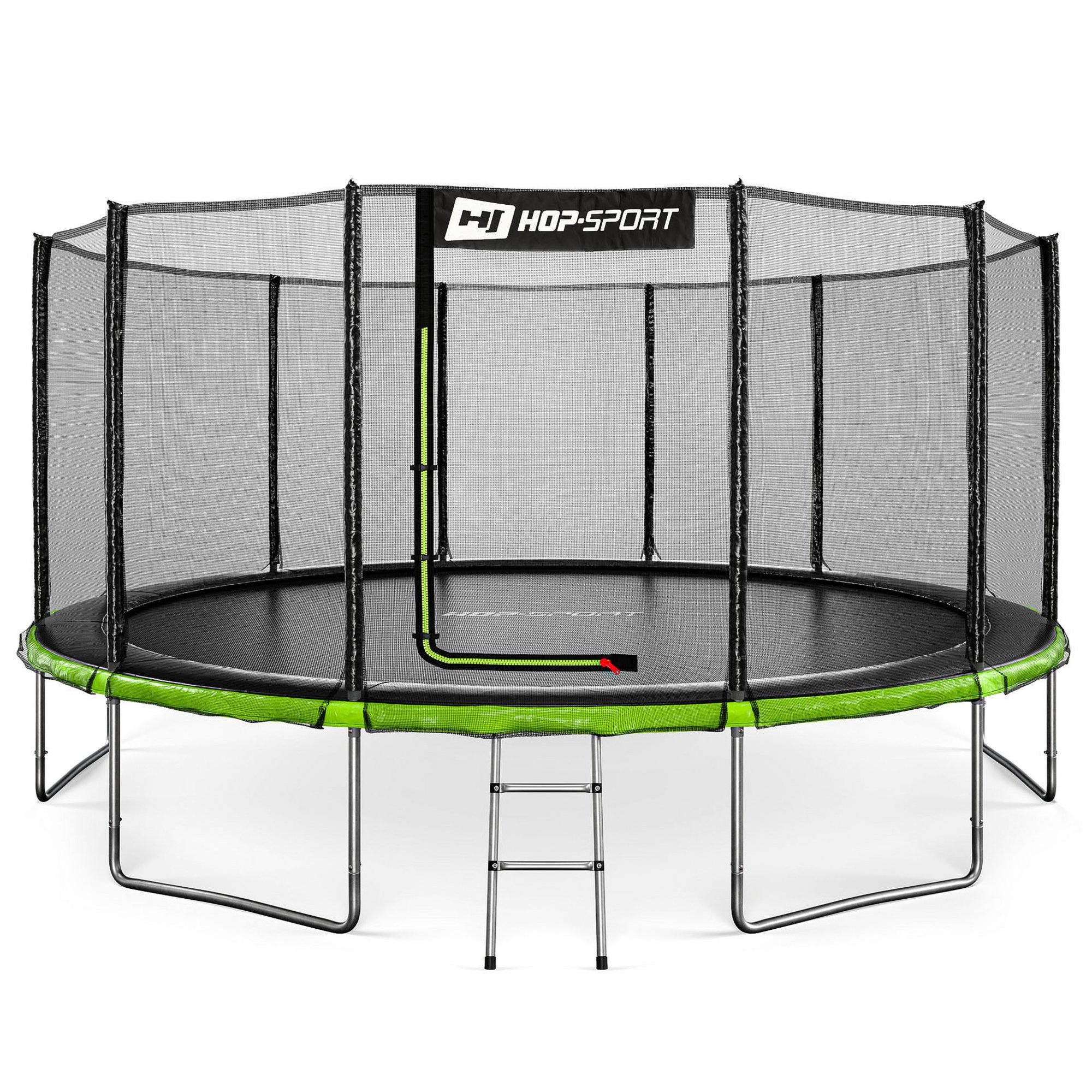 Zahradní trampolína 16ft (488cm) černo/zelená s vnější ochrannou sítí