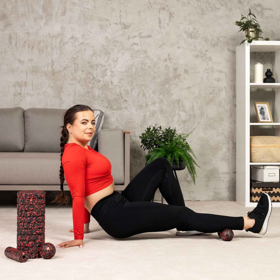 Zestaw do masażu czarno/czerwon