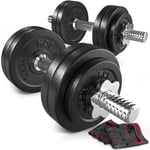 Cast Iron Dumbbell Set 2x15kg w - 0