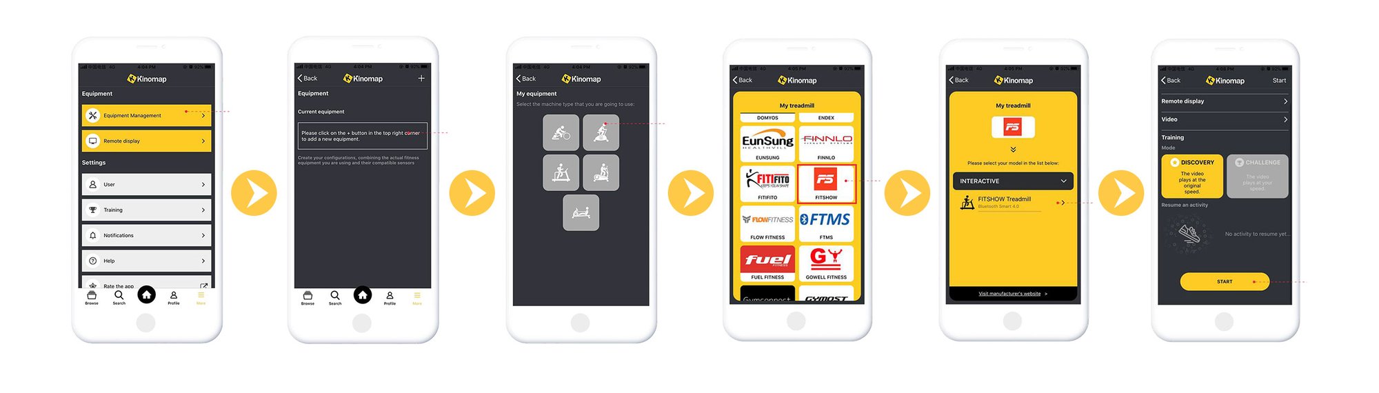 Instalace aplikace Kinomap