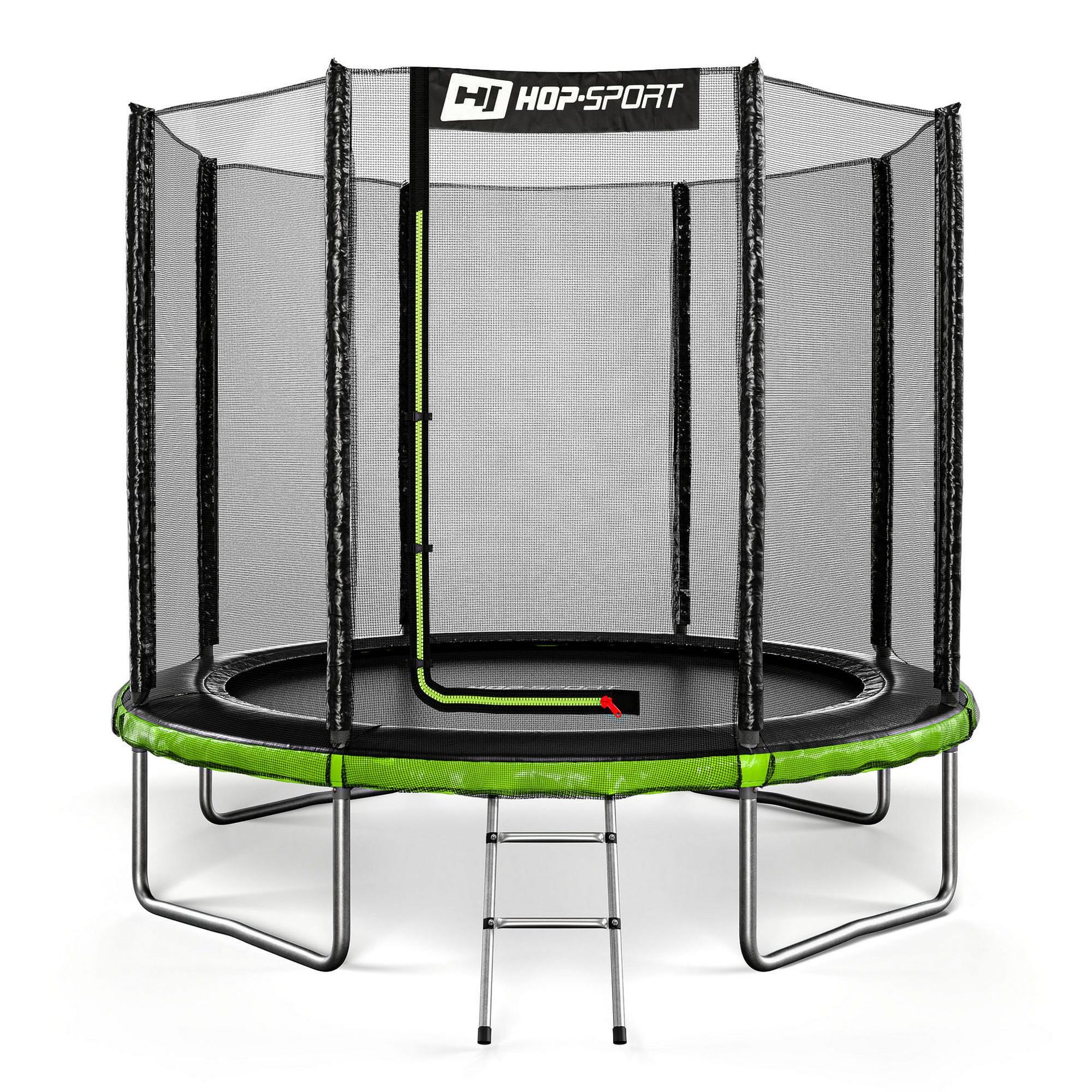 Zahradní trampolína 8ft (244cm) černo/zelená s vnější ochrannou sítí