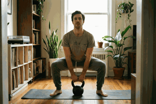 Jak na sumo dřep s jednoručkou nebo kettlebeleml: technika, chyby a varianty