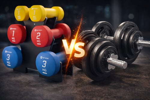 Jakou sadu činek zvolit na domácí cvičení? Pevné vs. nastavitelné činky