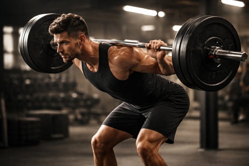 Good morning s velkou činkou – technika, chyby a varianty předklonu s činkou na ramenou