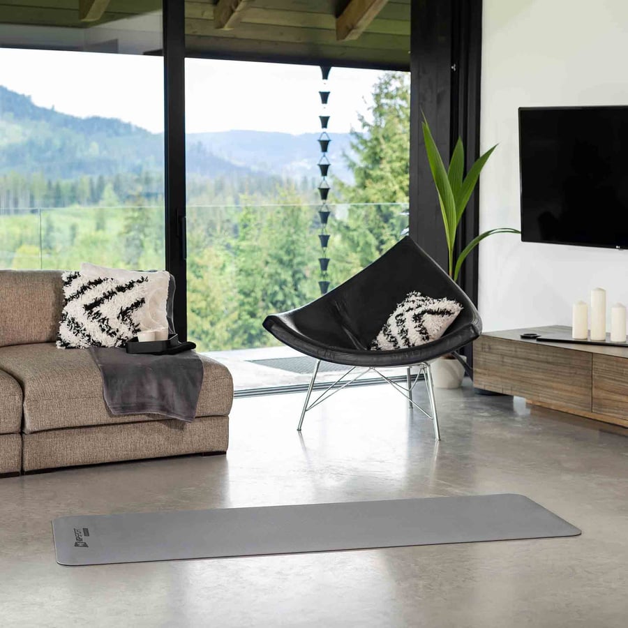 Mata fitness TPE 0,6 cm szara