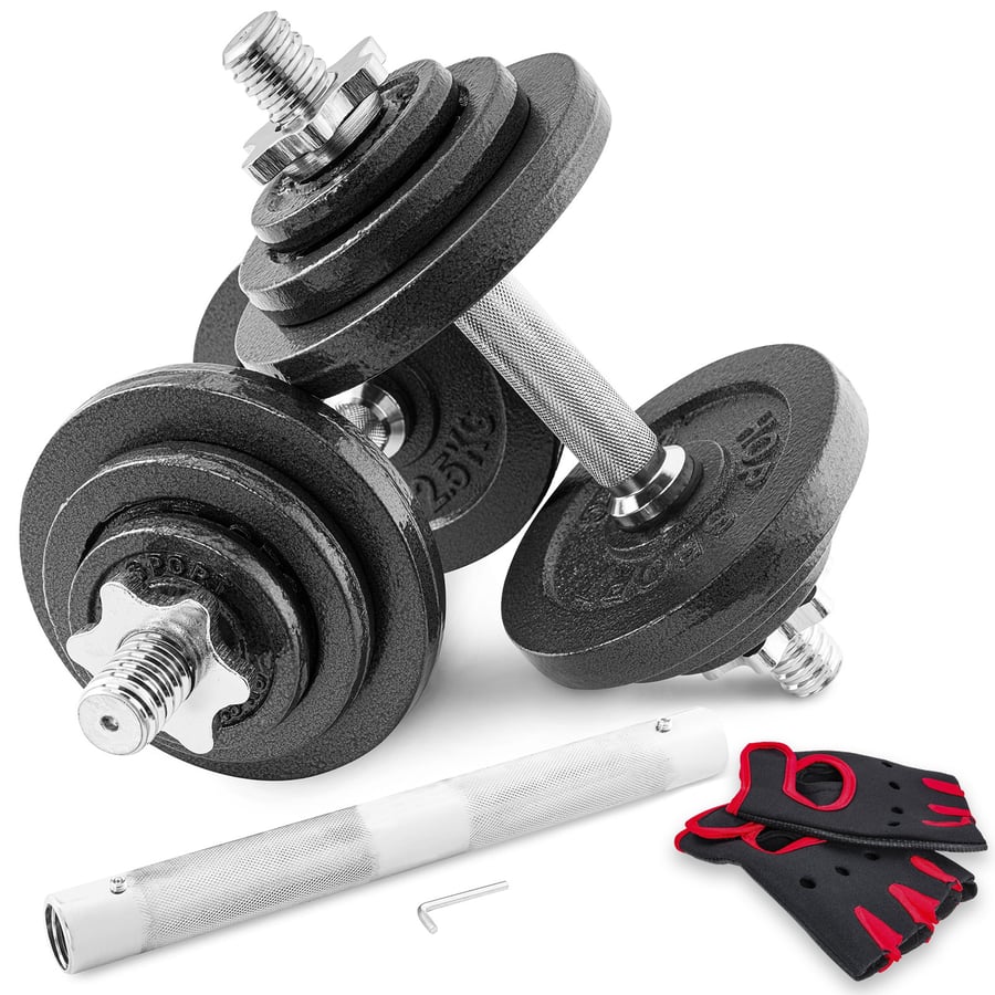 Cast Iron Dumbbell Set 2x10kg w - 7