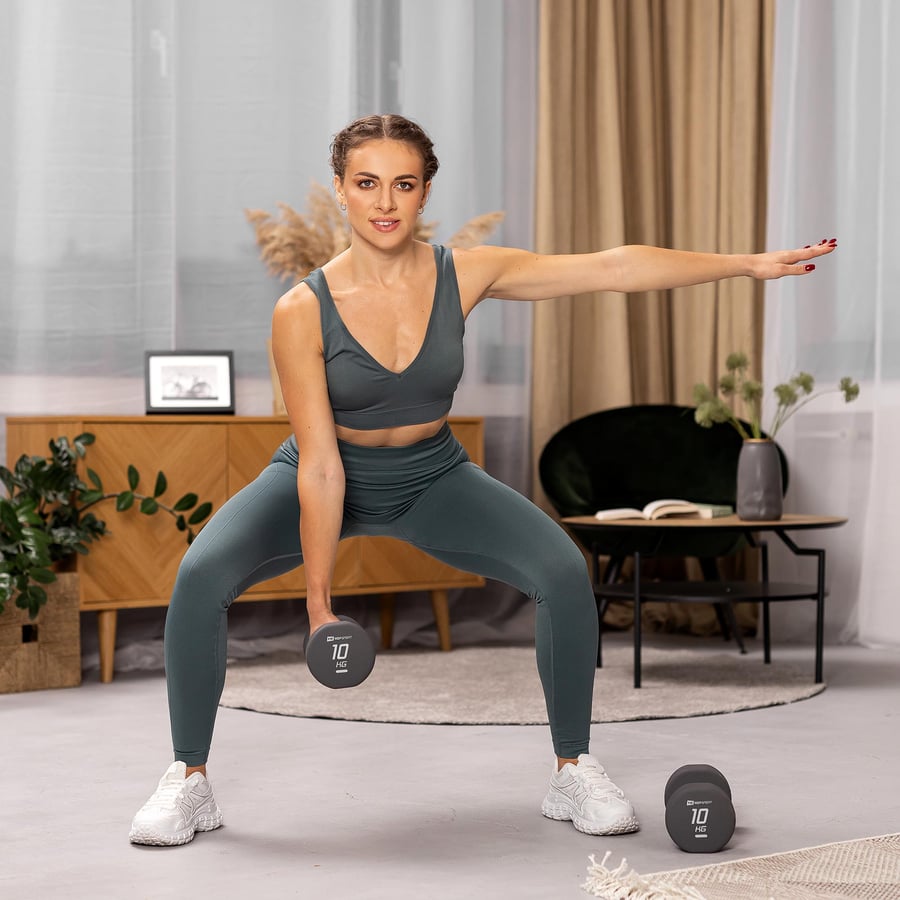 Zestaw hantelek winylowych okrą - 3