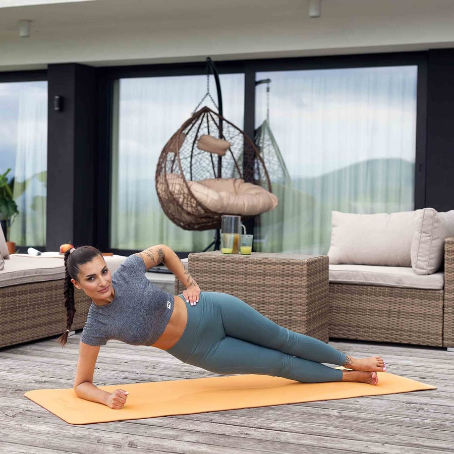 Mata fitness TPE 0,6 cm pomarań