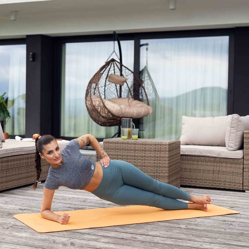 Mata fitness TPE 0,6 cm pomarań