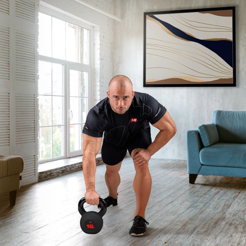 Kettlebell żeliwny 16kg HS-IB01