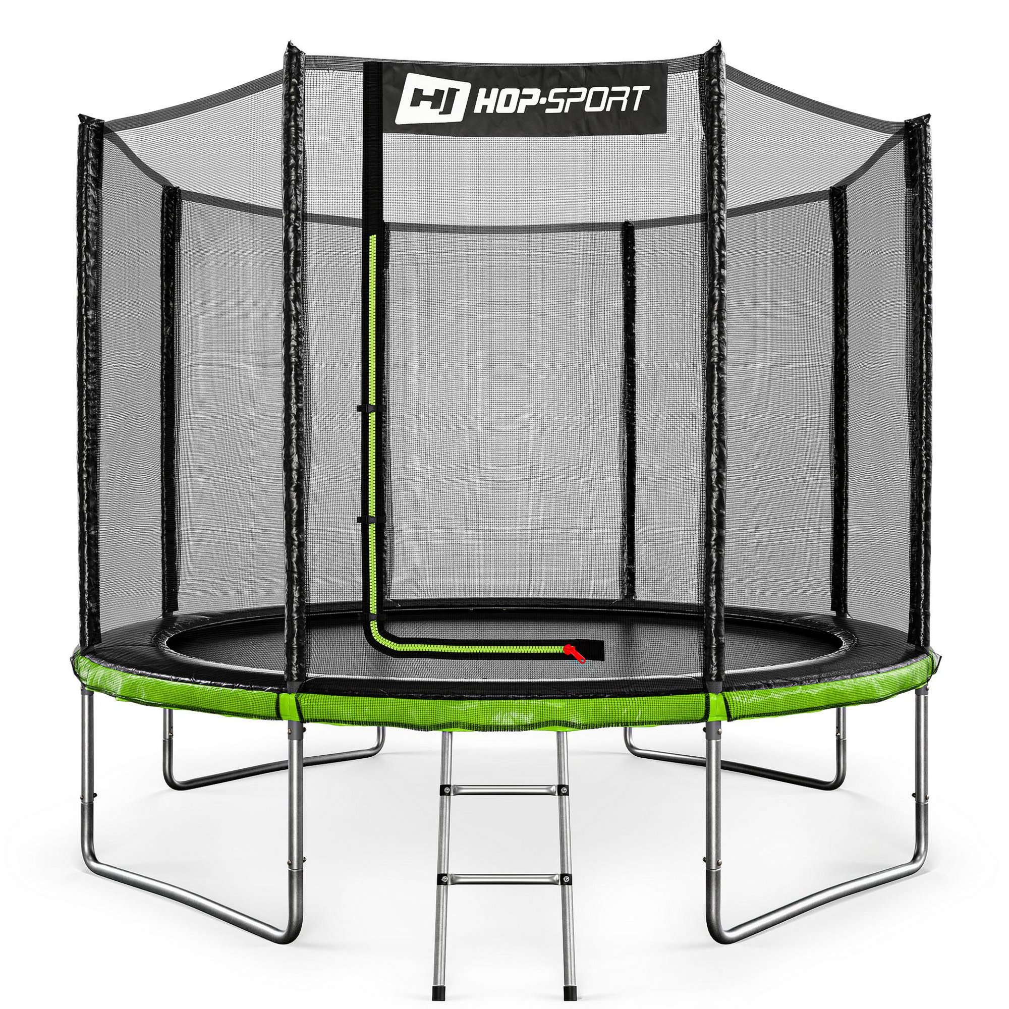 Zahradní trampolína 10ft (305cm) černo/zelená s vnější ochrannou sítí