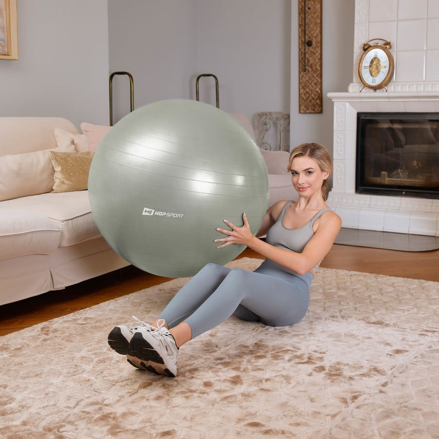Yoga ball 85cm HS-R085YB - sage - 4