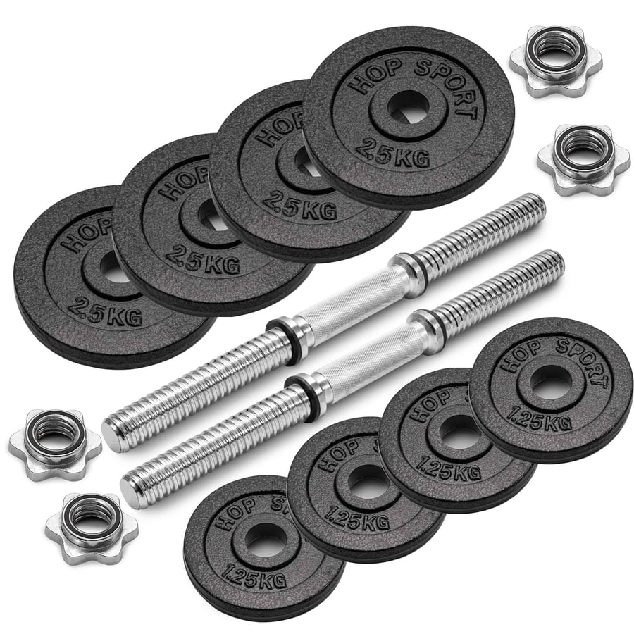 Cast Iron Dumbbell Set 2x10kg w