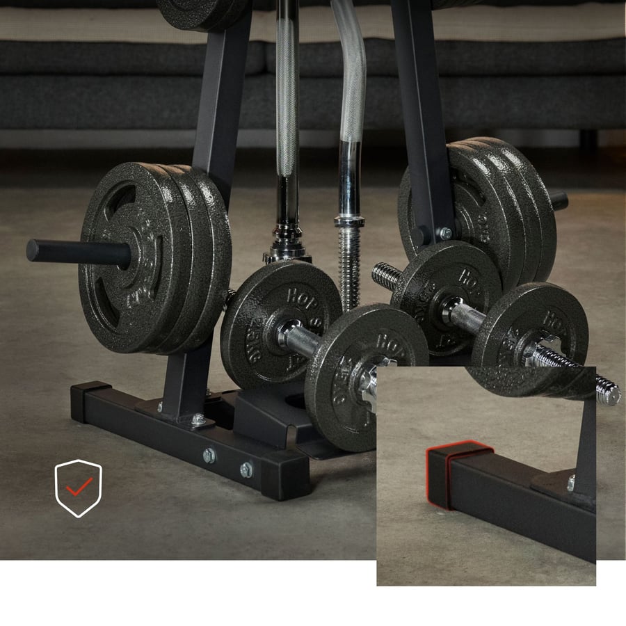 Stojak na obciążenie, hantle i