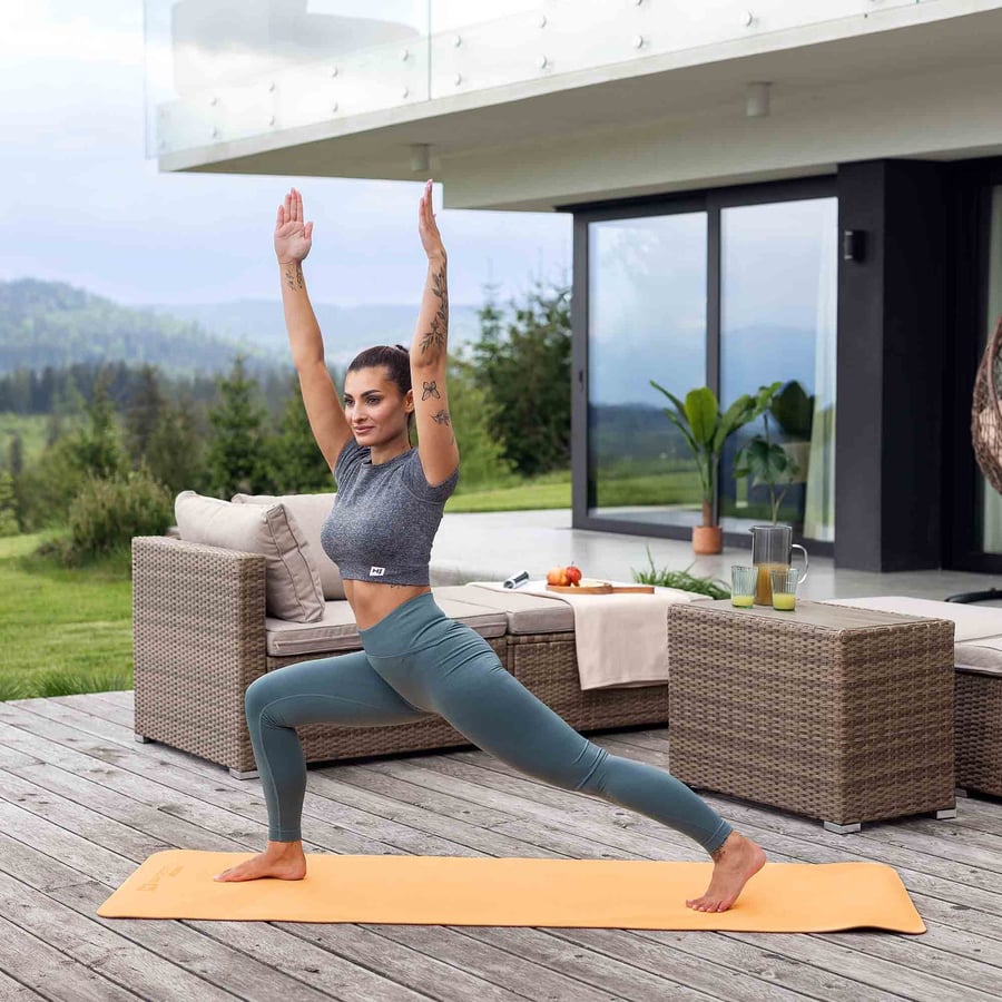 Mata fitness TPE 0,6 cm pomarań