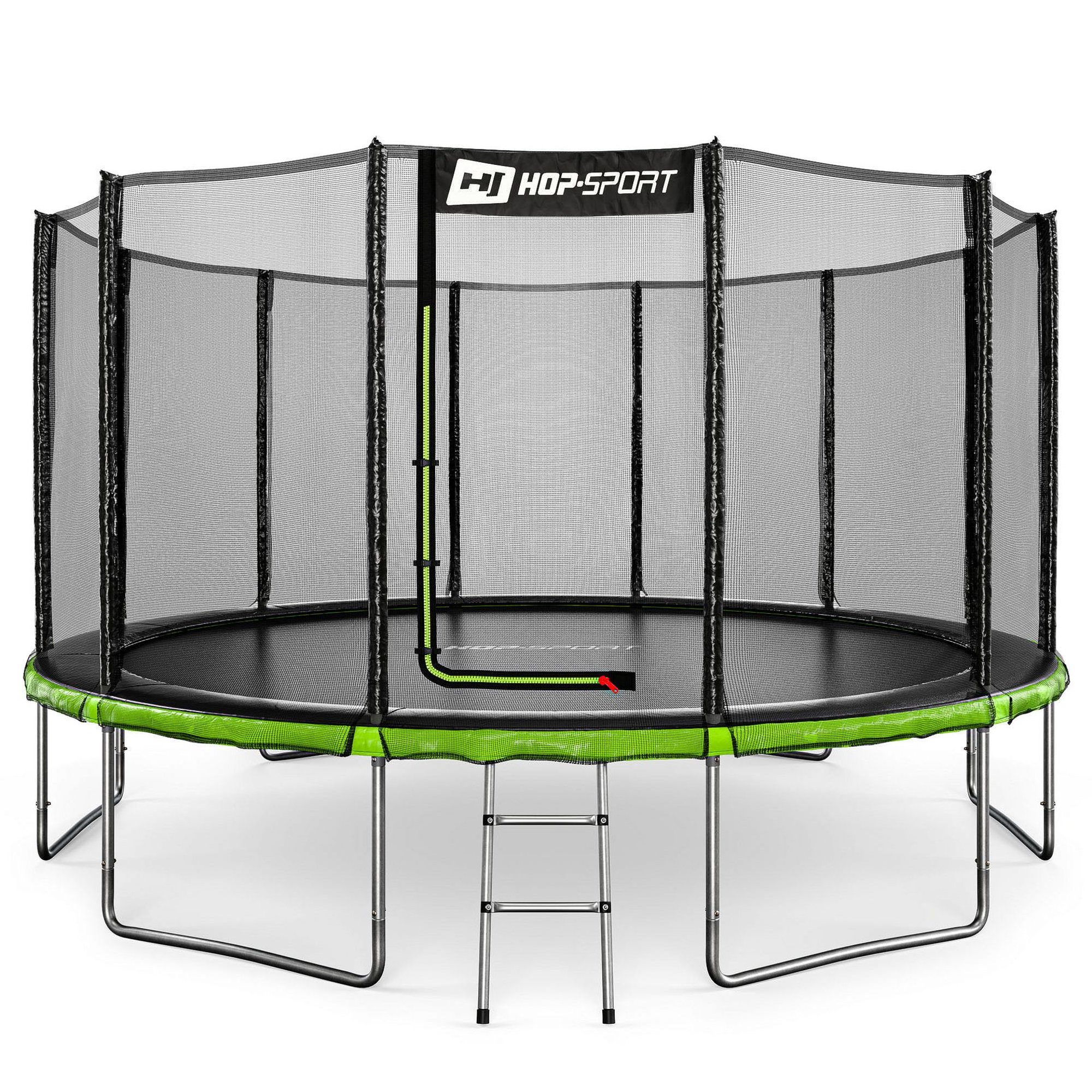 Zahradní trampolína 14ft (427cm) černo/zelená s vnější ochrannou sítí