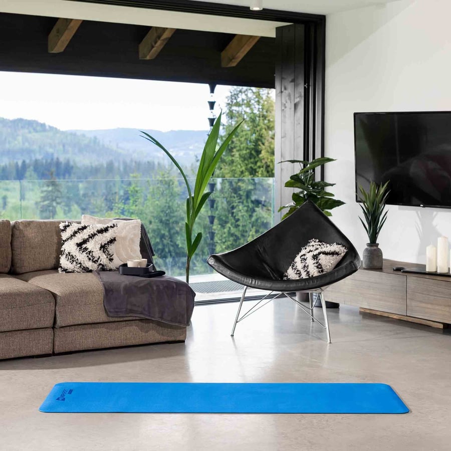 Mata fitness TPE 0,6 cm niebies