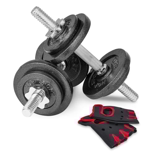 Cast Iron Dumbbell Set 2x10kg w
