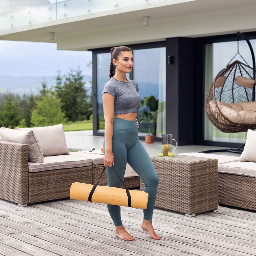 Mata fitness TPE 0,6 cm pomarań