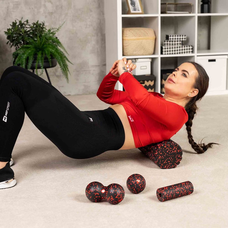 Zestaw do masażu czarno/czerwon