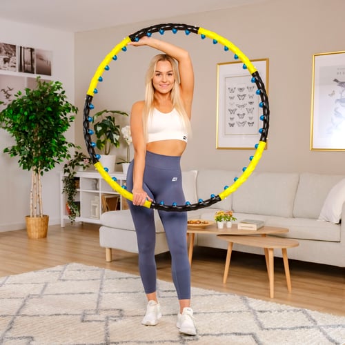 Hula-hop 110cm HS-080HH żółto-c